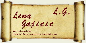 Lena Gajičić vizit kartica